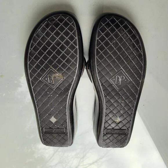 Donald J Pliner Brown Leather Slides Women's Sz 7 M - Picture 6 of 10